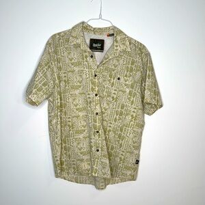 Howler Bros Light Green Tech Short Sleeve Button Down - Size Large